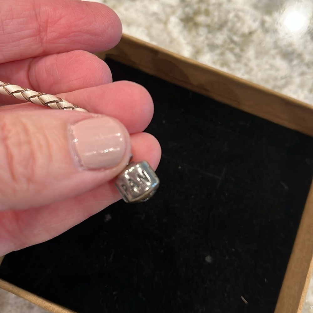 Pandora Braided Double Champagne Leather bracelet.Discounted and fast shipping!